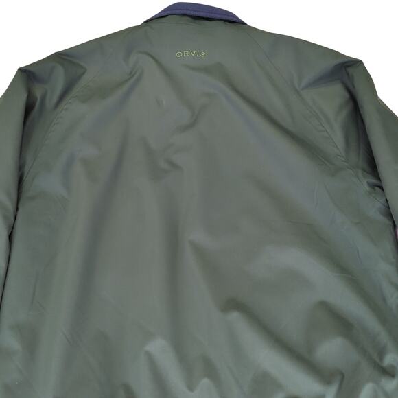 Orvis Harrington Bomber Dark Green Fleece Lined Flight Jacket Men's Size Large - Picture 5 of 11